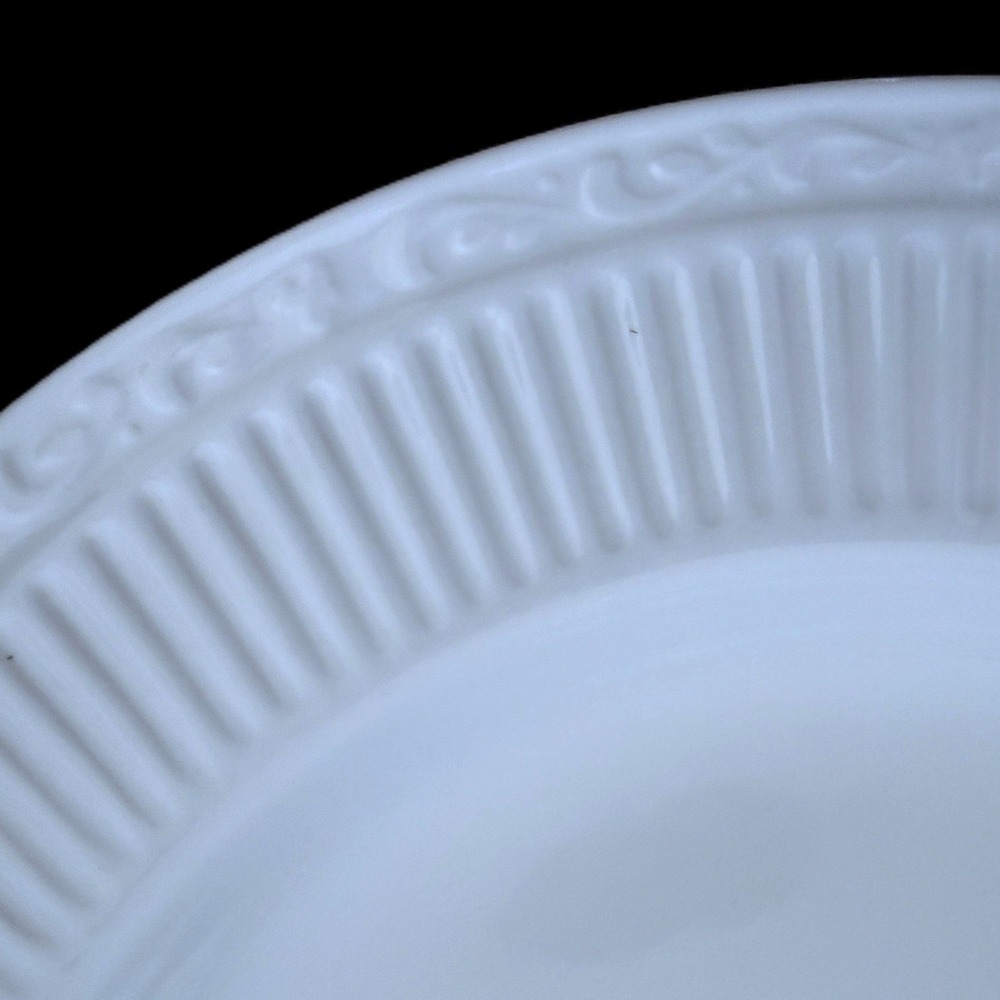 2 Mikasa Italian Countryside Salad Plates White Ribbed Stoneware DD900 8-5/8" - Picture 6 of 7